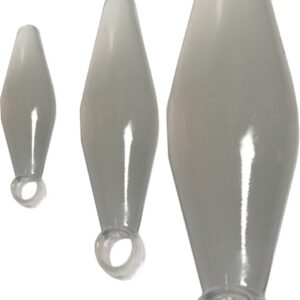 Finger rimmer 3-pack med tre anala pluggar i mjukt jelly, graderade storlekar
