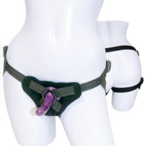 Justerbar Comers strap-on sele med flexibel 11 cm dildo i silikon