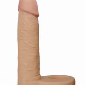 Ultra Soft dubbeldildo 13 cm i realistisk design med ådrat skaft