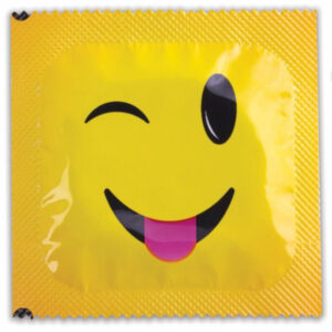 Smiley Kondom — anatomisk kondom med lekfullt leende design på förpackningen