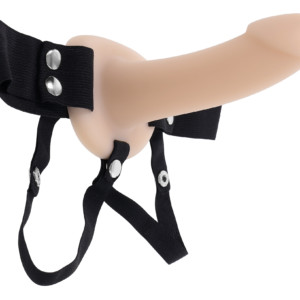 Ihållig strap on Selopa 16 cm med justerbar sele och justerbara benremmar