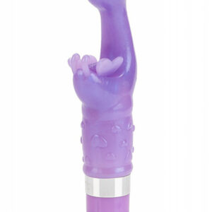 Butterfly Platinum jelly-vibrator med butterfly-design för klitoris- och g-punkt-stimulering