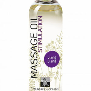 Transparent flaska massageolja med ylang ylang-doft för sensuell massage