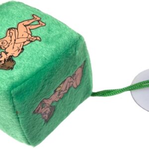 Plysch-tärning Plush sex dice 7x7 cm med sugpropp och samlagsställningar
