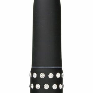 Svart klitorisretare Diamond petit med glittrande strass och matt yta