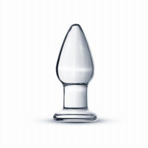 Glasklar Glasplugg Medium av glas med smidig yta för anal stimulering.
