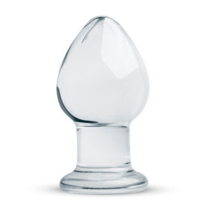 Glasklar buttplug No. 26 i glas analplugg med smidig yta och avsmalnande spets