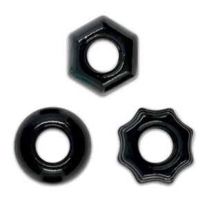 Tre mjuka stretchiga potensringar Super Stretch Rings 3-pack i TPE