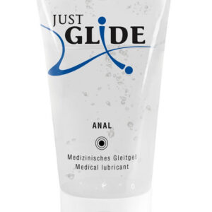 Flaska med Just Glide Anal Glidmedel, speciell formel för analsex