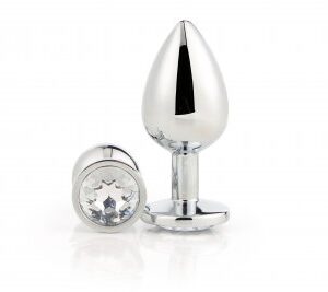 Gleaming Love Silver Plug Large – aluminium-analplugg med sval, stilren design