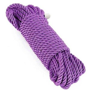 Purple Rope 10m bondagerep med glansig yta för bondageleker