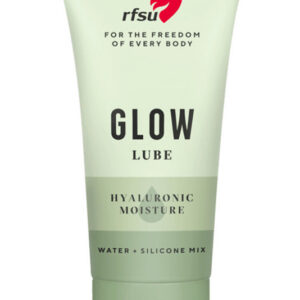 Flaska RFSU Glow Lube hybridglidmedel med sheasmör och hyaluronsyra