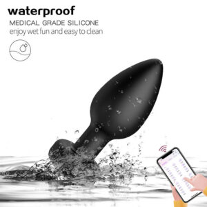 Appstyrd silikon buttplug vibrator med app-fjärrkontroll och vibrationsfunktion