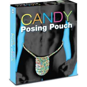 Ätbar stringtrosa Candy Posing Pouch, designad för lekfull intimitet mellan par