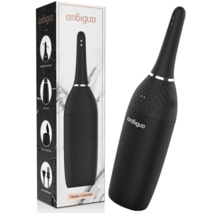 Anbigua analdusch med USB-kabel och kontrollpanel för flödeslägen