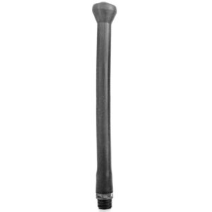 All Black Analdusch 27 cm av flexibelt silikon med adapter