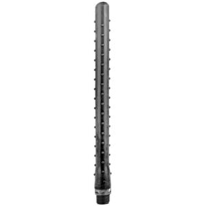 ALL BLACK Ridged Analdusch i silikon med knottrig design, 27 cm för intimhygien