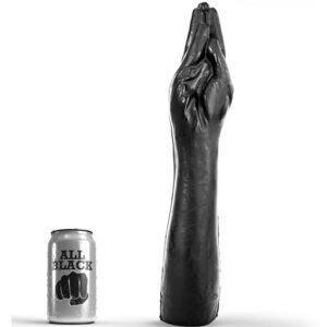 All Black Fisting Dildo 40 cm med realistisk hand och armformgivning