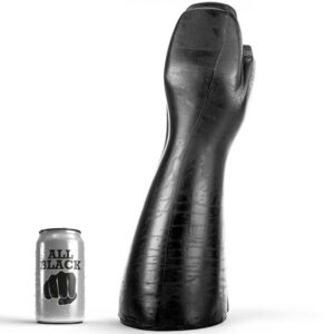 All Black Fisting-dildo 39 cm med realistisk design av händer och armar