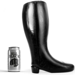 Svart All Black Stövel dildo 31 cm med unik boot-formad design