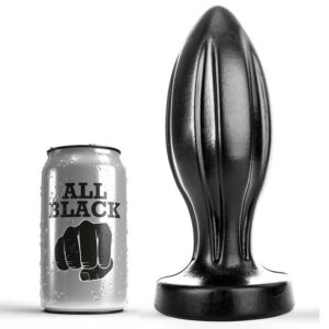 All Black analplugg 21 cm i svart färg med kompakt design och stor diameter