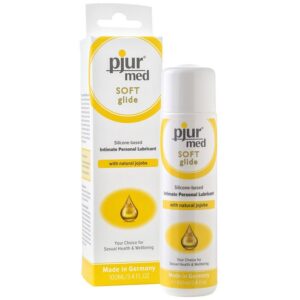 Flaska med Pjur Med Soft silikonbaserat glidmedel 100 ml
