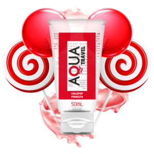 Flaska Aqua Travel vattenbaserat glidmedel med Lollipop-smak