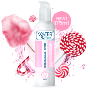 Waterfeel vattenbaserat glidmedel med godissmak i 175 ml-flaska