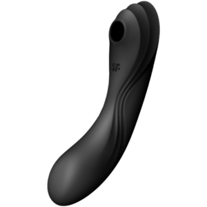 Curvy Trinity 4 allt-i-ett lufttrycksvibrator i svart för klitoris- och G-punktsstimulering