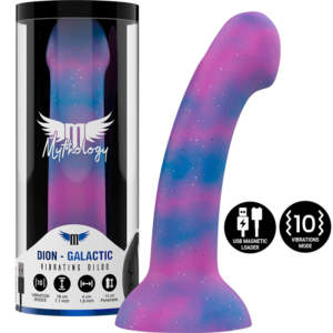 Vibrerande fantasidildo Dion Galactic M med vinklade spets för G-punktstimulering