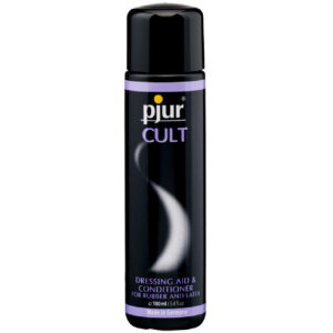Flaska med Cult Dressing Aid 100 ml, specialutvecklad påklädningshälp för latex- och gummikläder
