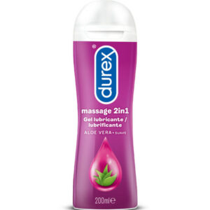 Play 2-1 två-i-ett glidmedel och massagegel med aloe vera för massage och närhet