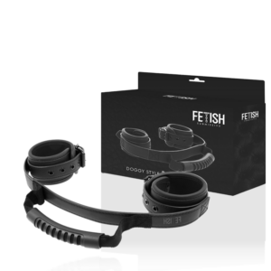 Fetish Submissive bondage-bojor av vegansk läder med handtag