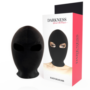 Darkness Submission Mask Black — svart deprivationsmask med följsamt material