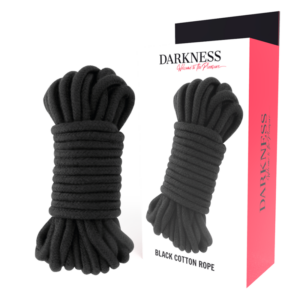 Japanskt kinbaku-rep DARKNESS 5 meter i bomull för bondage