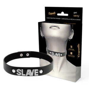 Choker Coquette Chic Desire i veganskt PU-läder med BDSM-inspirerad design