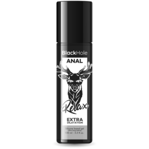 Flaska med Black Hole Anal Relax silikon glidmedel för anala aktiviteter
