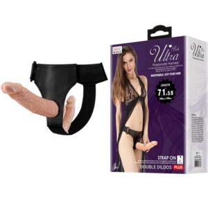 Ultra Passionate Harness dubbeldildo med justerbar strap-on sele