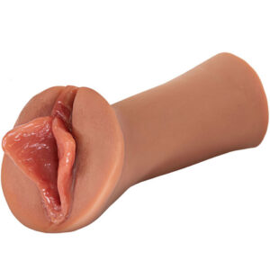 Stroker Luscious Lips i karamellfärgad silikon med realistiska detaljer