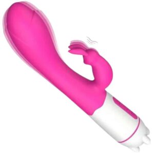 Happy Rabbit vibrator i fuchsia med ergonomisk form för diskret användning