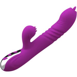 Fairy multifunktionell vibrator med dubbla tungor i violett