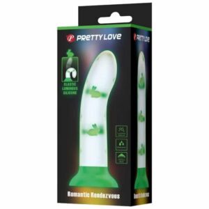 Grön självlysande dildo Magical Nightfall med luminescerande design