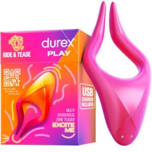 Ride & Tease multi-stimulator med dubbla spetsar och flexibel design
