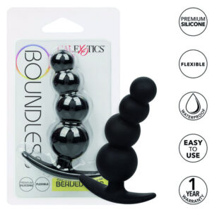 Flexibel analplugg Boundless Beaded Plug med successivt ökande pärldesign