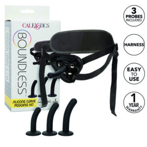 Boundless pegging-kit med universell sele och tre silikon prober