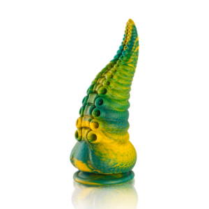 Grön tentakeldildo Cetus i silikon med texturerad tentakeldesign