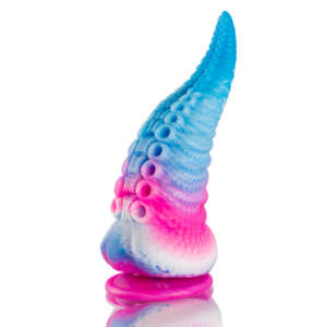 Blå tentakel-dildo Scylla stor i solid silikon med mytologisk design