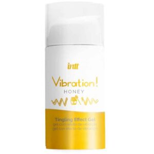 Honey Liquid Vibrator Gel stimulerande lubrikant i genomskinlig flaska