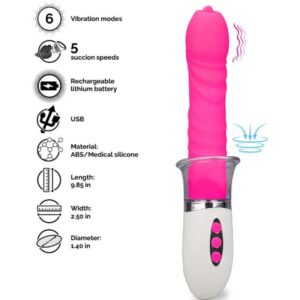 Vibrator Liberty med tunga och thrust-funktion