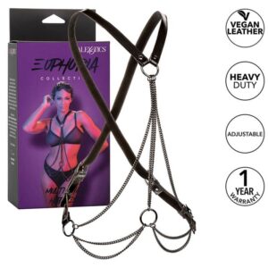 Euphoria Multichain Harness sele med cross-back-design och kedjedetaljer, plus-size